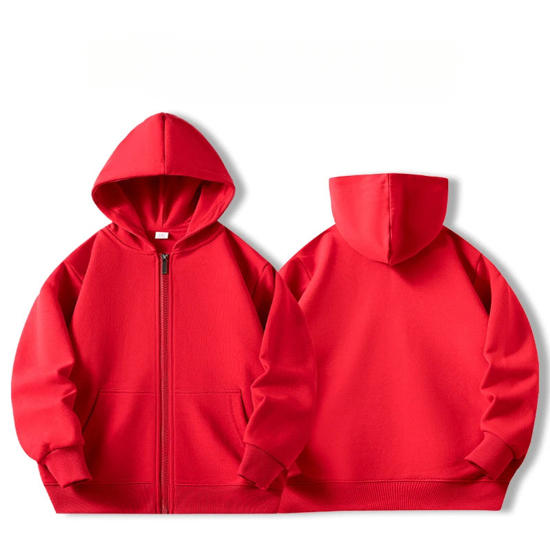 Kids Zip-Up Hoodie Jacket – Casual Hooded Sweatshirt for Boys & Girls | Fall 2025 School Outerwear