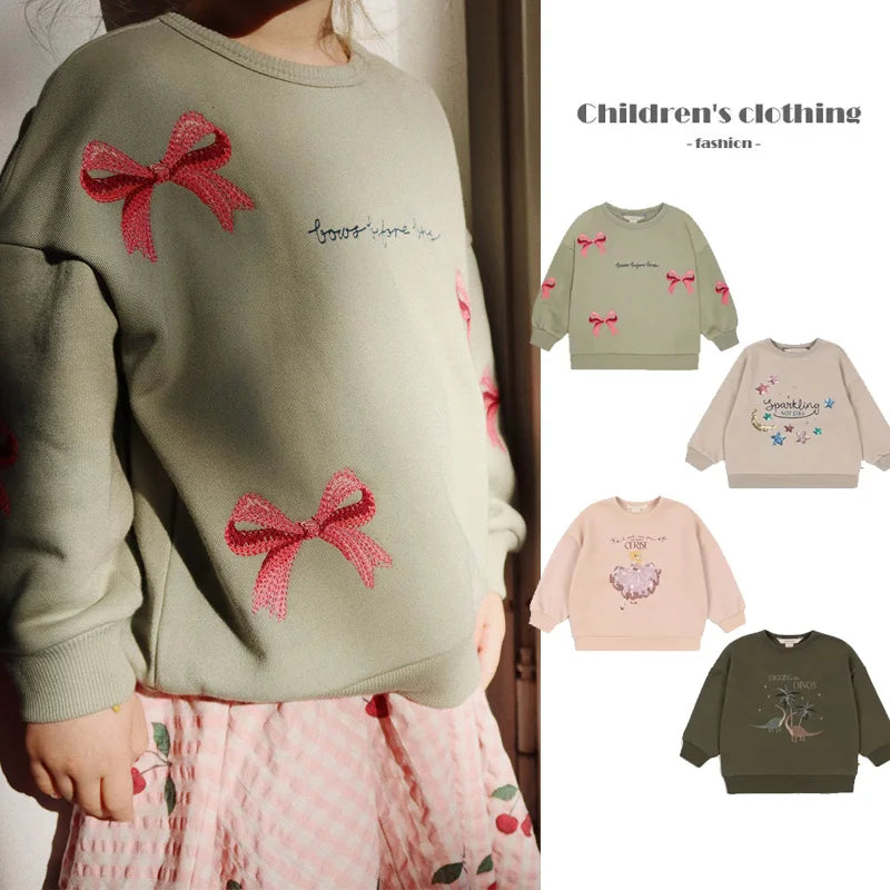Kids Cartoon Embroidered Hoodie & Pants Set – Cute Sweatshirt Outfit for Baby Boys & Girls | Fall 2025