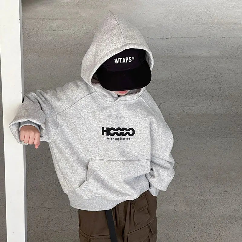 Boys Korean Style Hoodie – Trendy Hooded Sweatshirt for Toddler to Big Kids | Spring Fall 2025