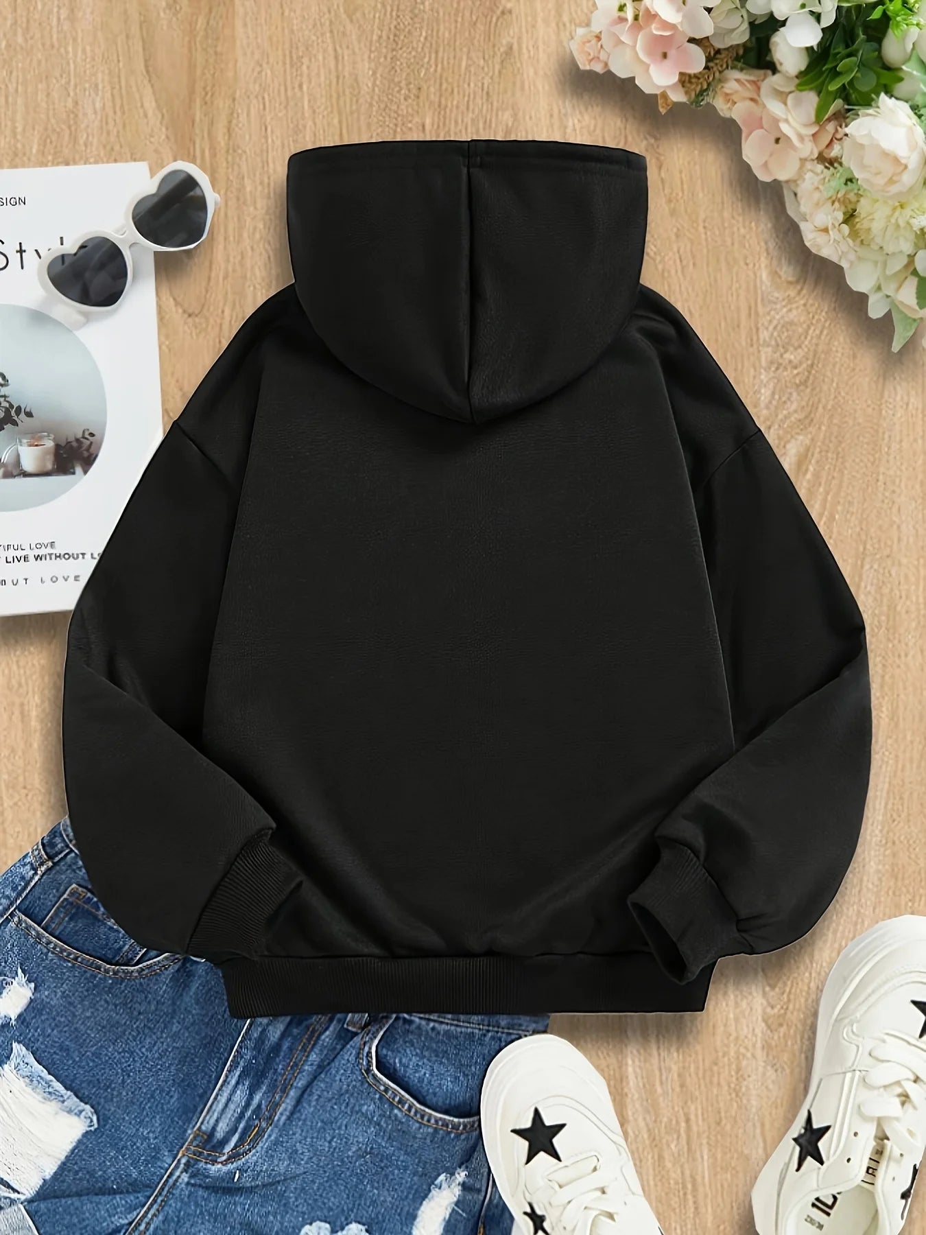 Kids Wild Horses Graphic Hoodie – Casual Long Sleeve Sweatshirt for Boys & Girls | Fall Kids Top